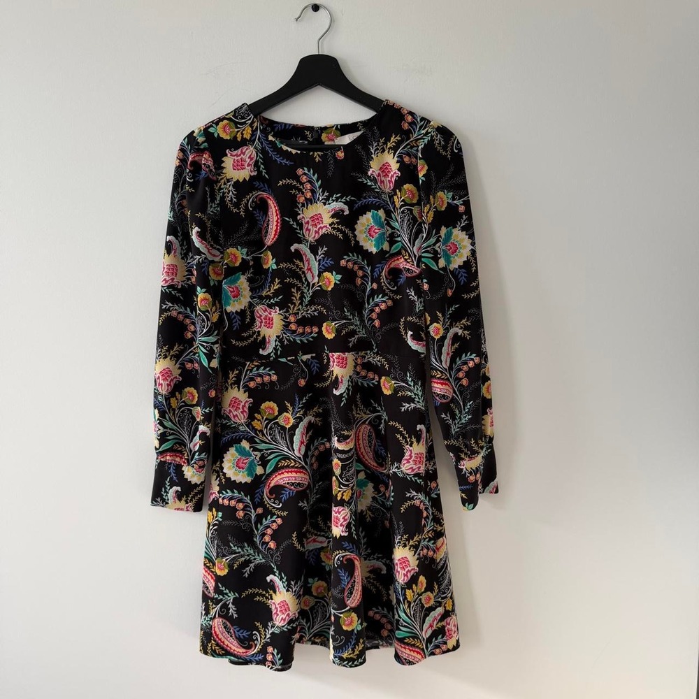 Loft Dress Womens 2 Floral Print 3/4 Sleeves